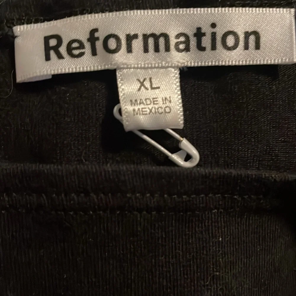 REFORMATION Mayve Black Mini Dress_8